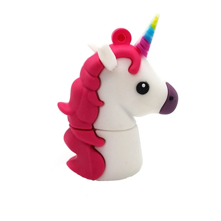 Free Sample Custom Unicorn Shape USB 2.0 3.0 Memory 2GB 4GB 8GB 16GB 32GB 64GB USB Stick Usb Flash Drive