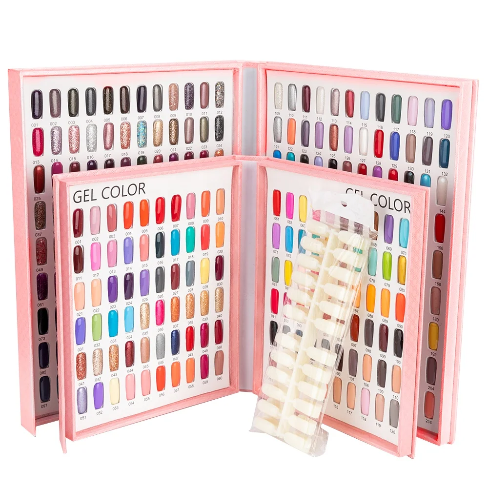 

Professional Model Nail Gel Polish Color Display Box Book Dedicated 216/120 C Card Chart Painting Manicure Nail Art Tools NC059