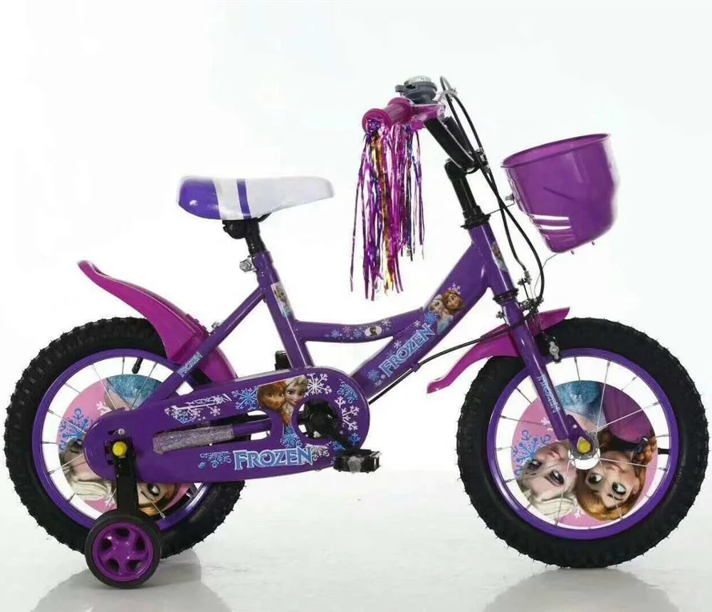 

purple princess girls bicycle cartoon decals children bike