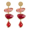 2019 new arrival fashion gold resin acrylic statement making drop dangle earring for women