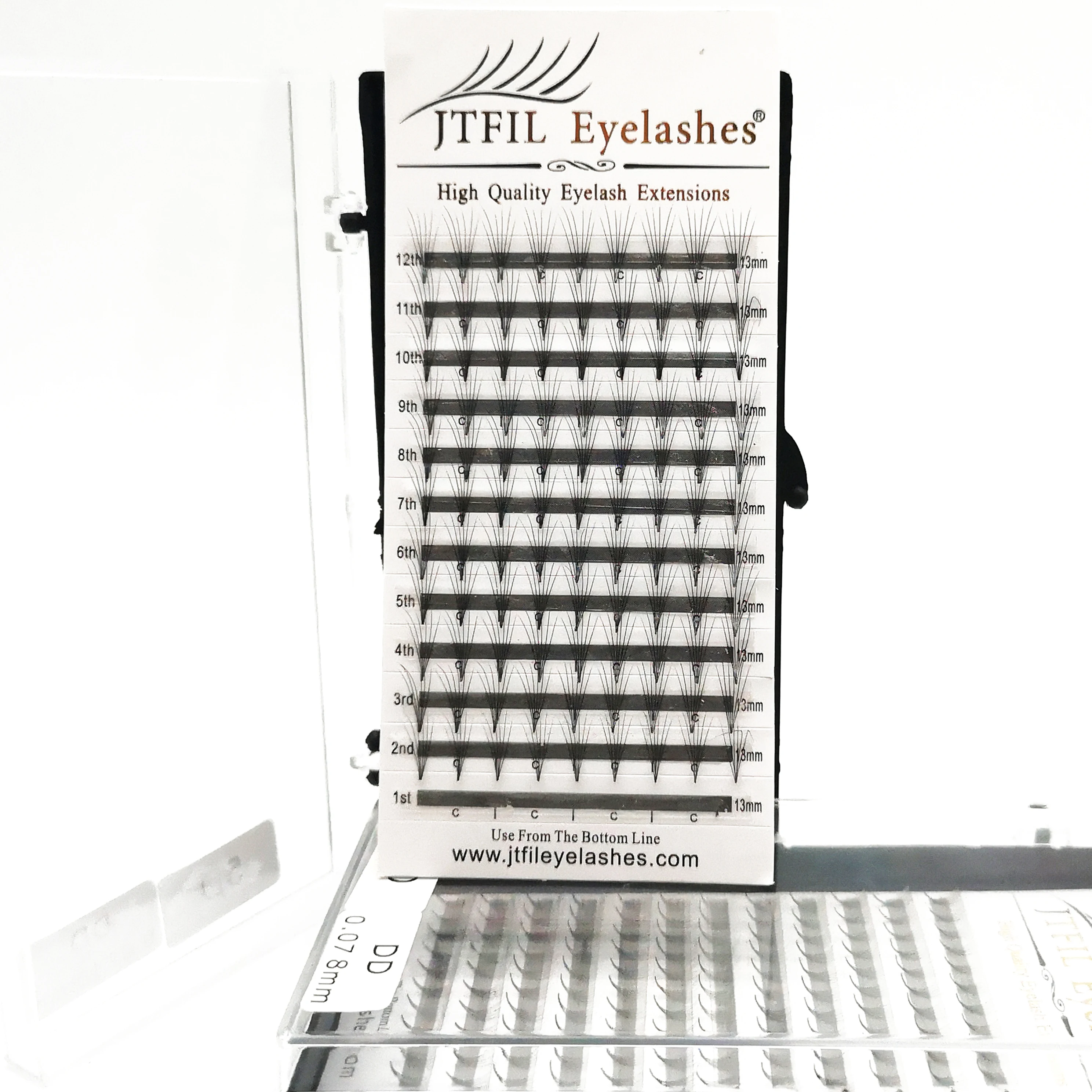 

most popular hand made 0.03 - 0.25 mm mink 3d russian volume lashes 3d luxury mink lashes, Black