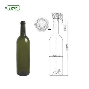 750ml standard dimensions frosted glass wine bottle, View 750ml glass