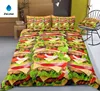 3D styles fast food printed 3 pieces bedding sets