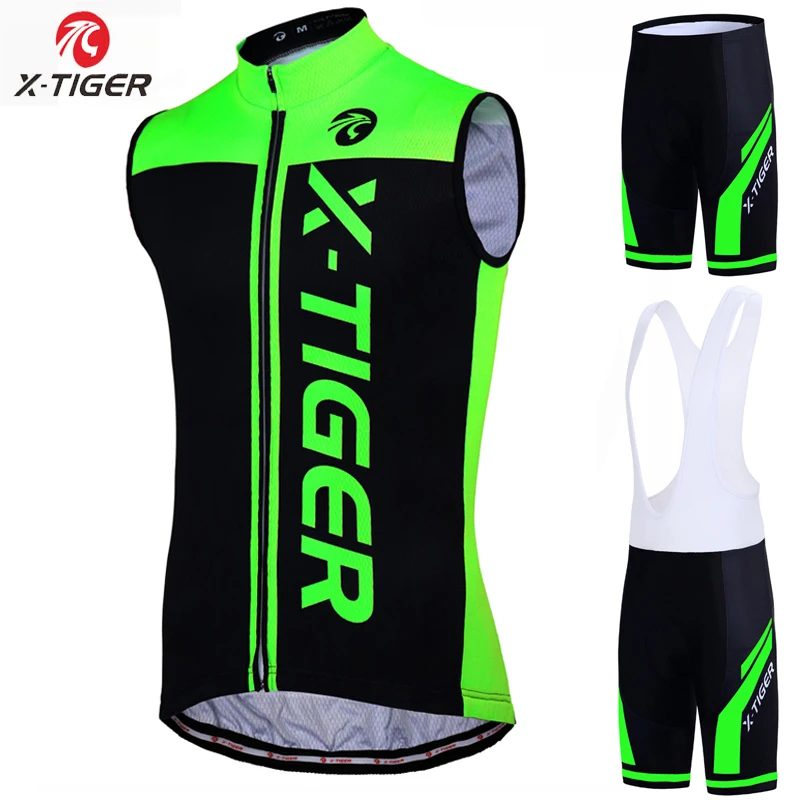 

X-TIGER Sleeveless Cycling Vest Summer Breathable MTB Bicycle Cycling Clothing Men's Racing Bike Clothes Maillot Ciclismo