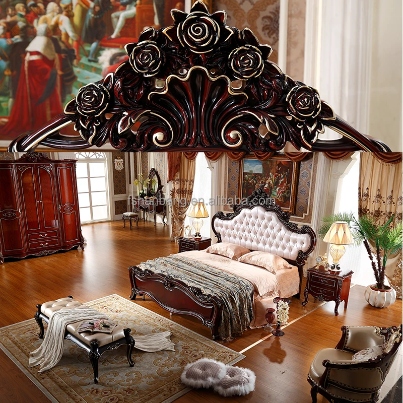 Antiken Luxus Königlichen König Schlafzimmer Möbel Set-Schlafzimmer-Set