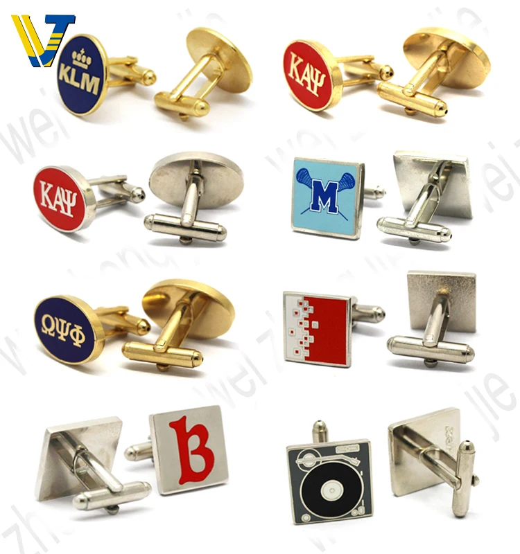 Novelty cufflinks & tie clip nickel plated cufflinks with tie pin