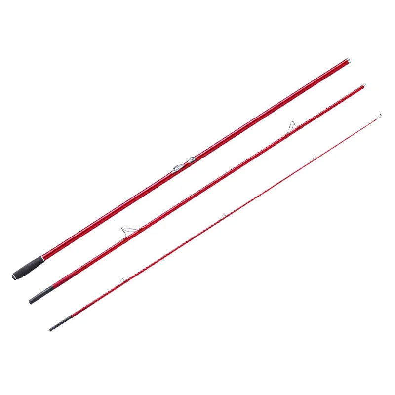 

Wholesale fishing rod surfcasting 3 section for fishing, Red