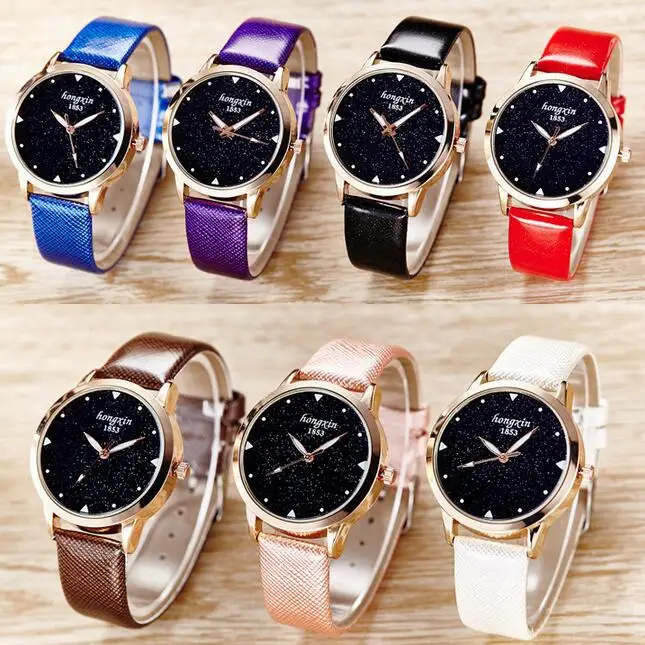 

Free shipping fashion lady watch charm type quartz watch leather band watch hot sale LLW039