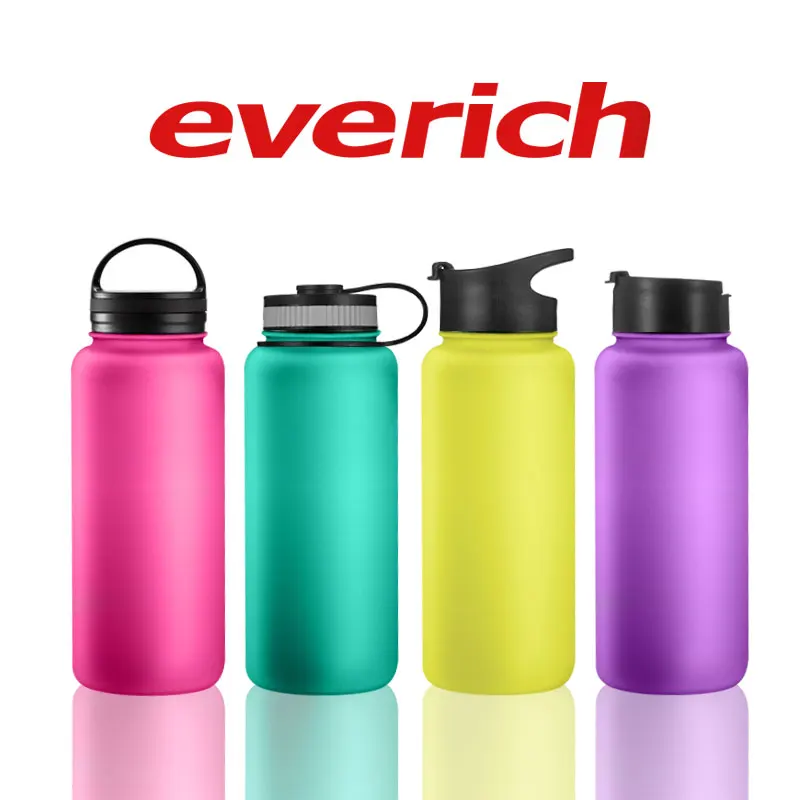

32oz double wall stainless steel water bottle with Multi Lids