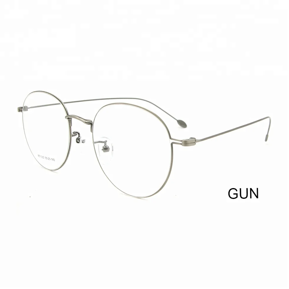 

hot sale ready goods fashion slim frame silver gold colors round metal optical full frame gafas for man im stock, Silver/blk/gld
