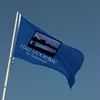 Outdoor advertising flag for event polyester vlaggen with plastic hooks promotion flag