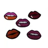 2018 Cute, Portable And Sticky Lips Embroidery Patch With Self-adhesive Glue