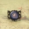 Spiral Galaxy ring Galaxy glass Photo Cabochon ring
