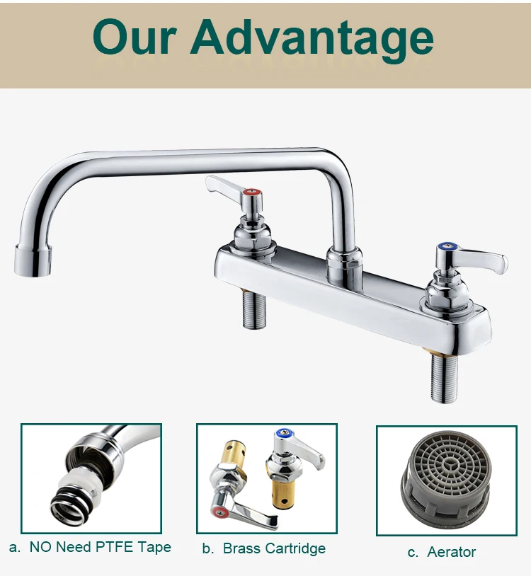Brass contemporary deck mounted workboard faucets water tap