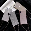 Luxury Bling Electroplated flash drill Crossbody With Necklace Chain bag Phone Case For Huawei Mate 20/pro 30