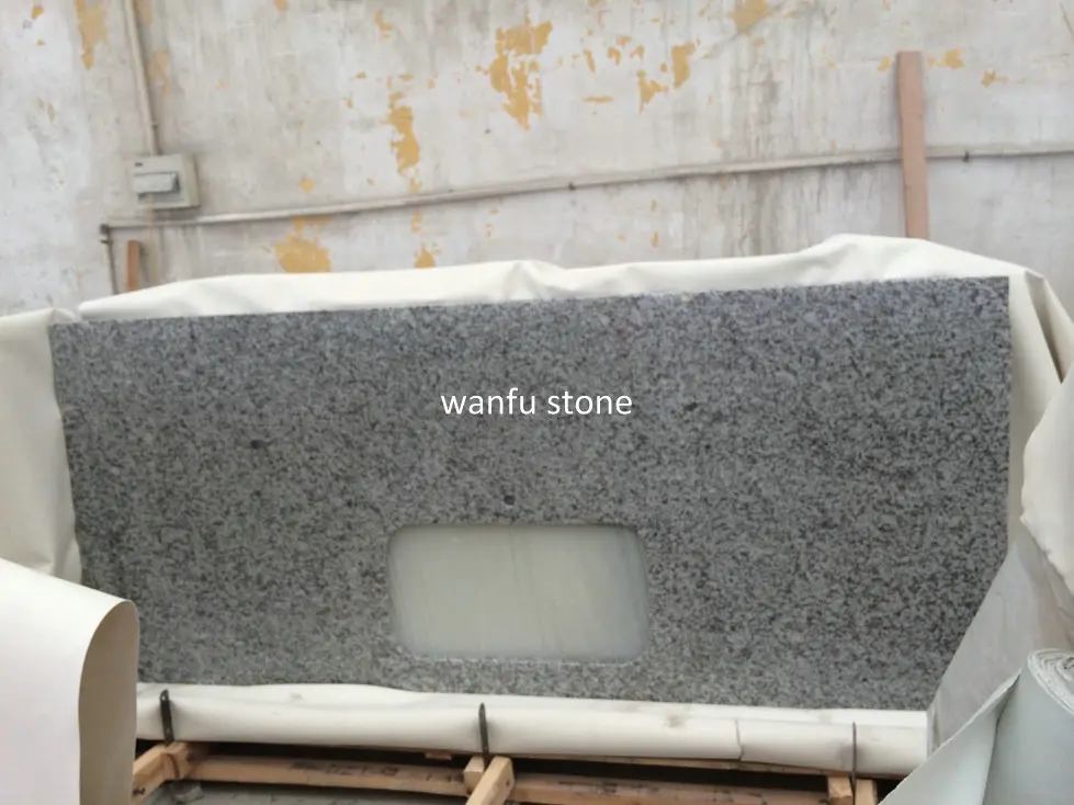 Flat Edges Grey Granite Tops, Flat Edge G603 Grey Granite Kitchen Countertops