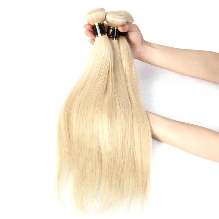 Aosun Russian Hair Wefted 613 Blonde Hair Straight Bundle Buy Blonde 3772