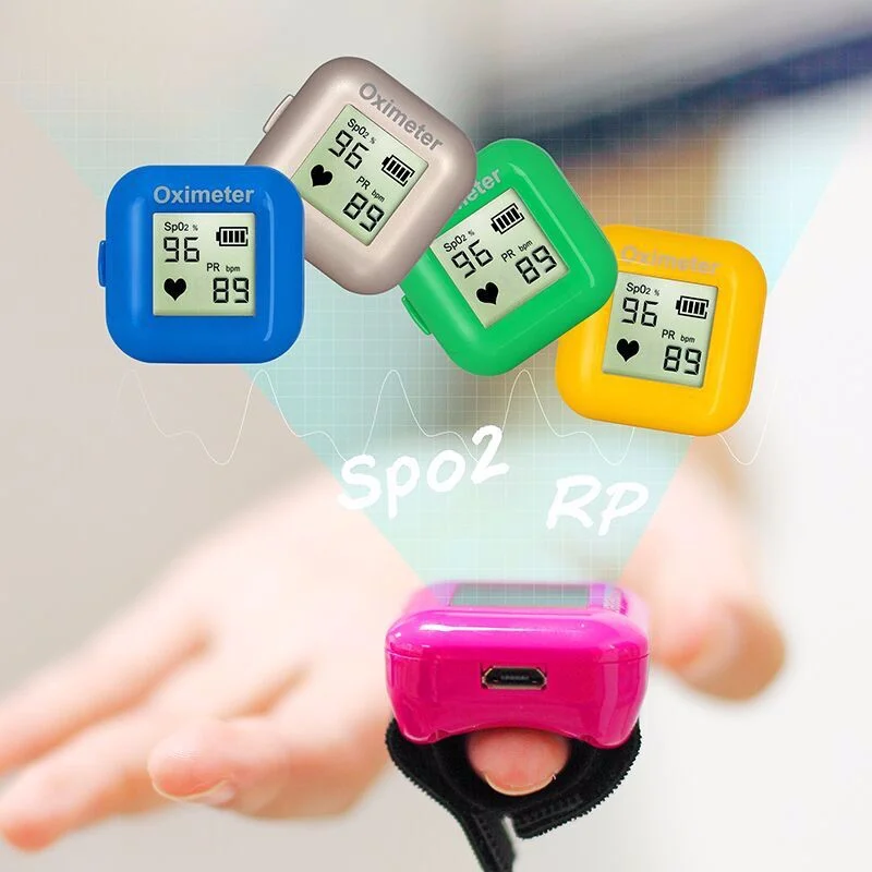 

Berry adult ring finger pulse oximeter sensor, White,red,blue,yellow