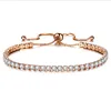 2019 fashion luxury Mosaic crystal push-pull bracelet ladies gold full diamond single row jewelry wholesale