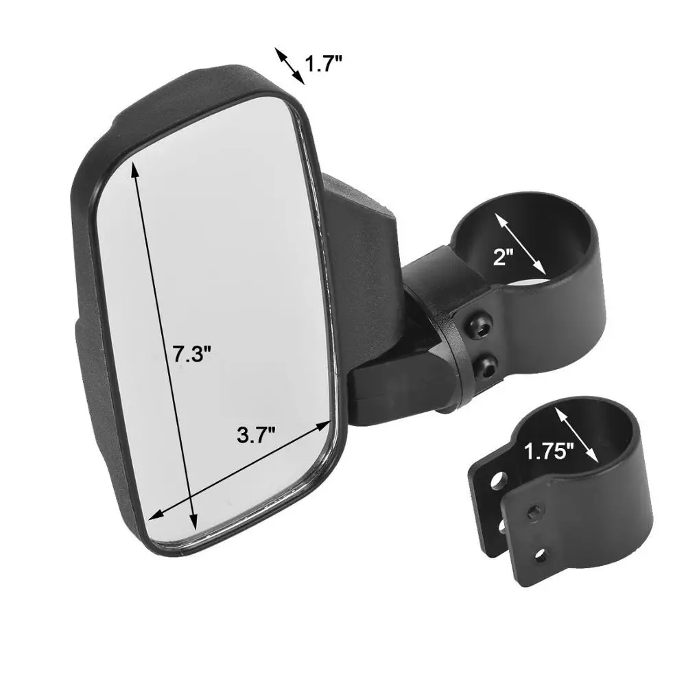 Set Of Rearview Mirror Of Tempered Glass Mirrors For Utv / Atv Atv All