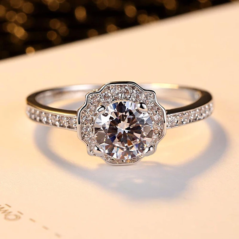 

New18k White Gold Plated Cheap Price Women Silver Finger Ring R87