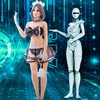 Hot Aritificial Intelligent Humanoid talking sex Robot Emma instead of full silicone real sex doll for men