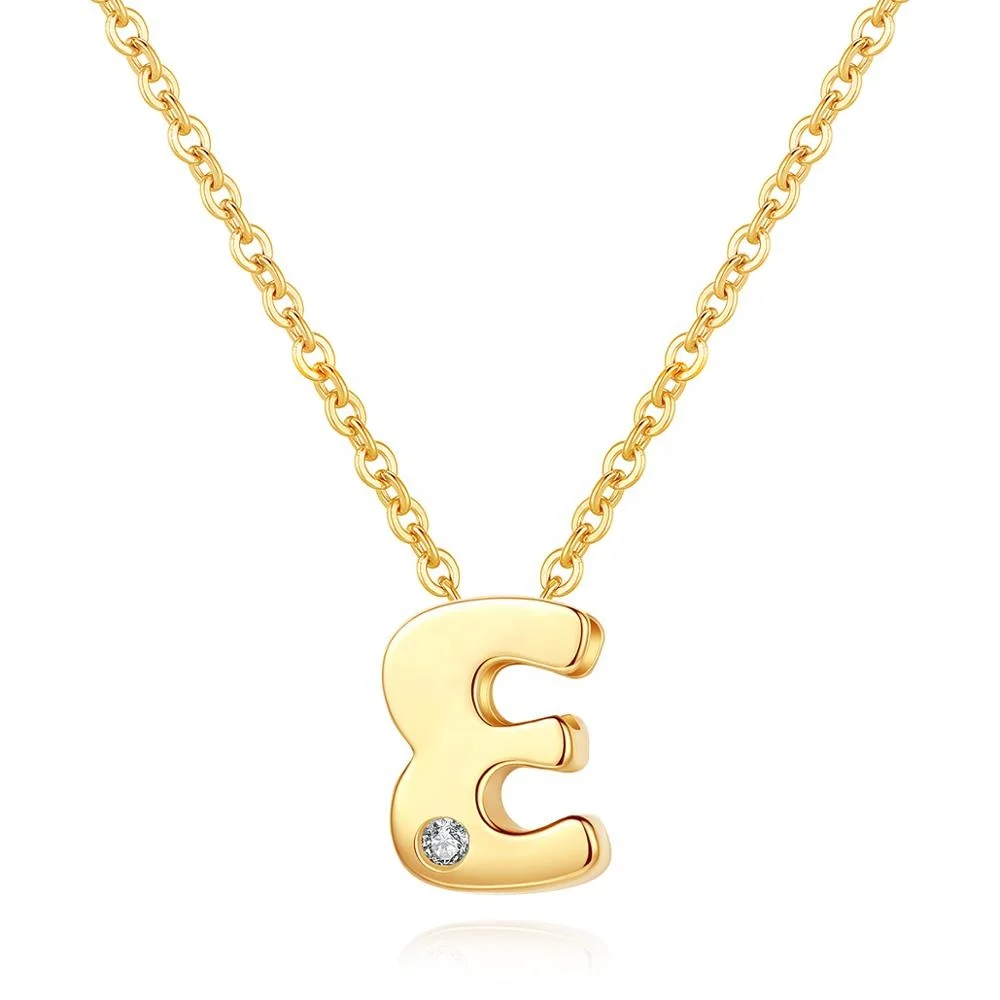 

CZCITY Genuine 14K Solid Gold Petite CZ Initial Letter Pendant Necklace for Women Personalized A-Z Letter Necklace Jewelry Gifts