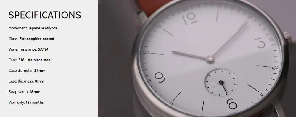 Miyota 1L45 japan movement wholesale mens watches custom logo brand blank face watch
