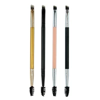 

Double Head Eyebrow Single Makeup Tools Plastic Handle 2 IN 1 Eyelash Mascara Brush With Oblique brush