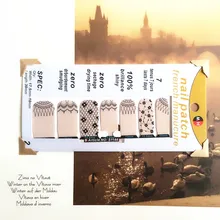 Brown Simple Fresh Nail Arts Sticker 14 pcs set Waterproof Nail Decal Art Sticker Gel Polish