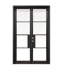 New iron grill window door designs modern wrought iron glass interior door for Australia project