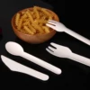 Eco friendly Tableware natural disposable Wholesale Food Grade Paper Fork, knife, spoon Compostable cutlery