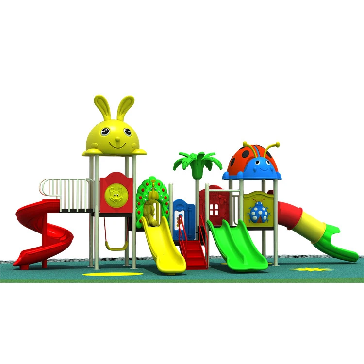 

Factory price kids outdoor playground items used outdoor playground equipment for children plastic slide outdoor, Colorful