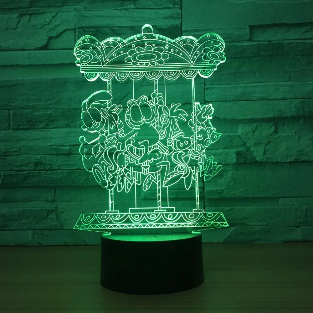 Wholesale manufacturers giraffe 2 colorful 3D lamp night light visual atmosphere