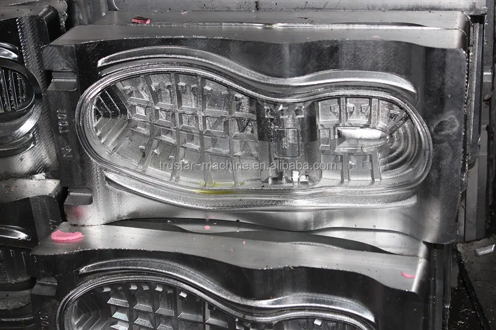 
hot pu direct injection shoe mould with plastic last 