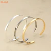 Factory price wholesale plain steel color & silver/gold plated stainless steel C shape bangle bracelet Jewelry for men women