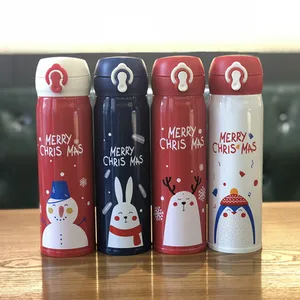 Image of 500ML Stocked Lovely New Creative Product Christmas Cartoon Thermos Cups High Quality Double Wall Vacuum Flask