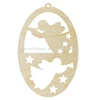 2018 new hot handmade antique wholesale gift wood Christmas wing ornaments art minds decoration pendant wooden angels sculptures