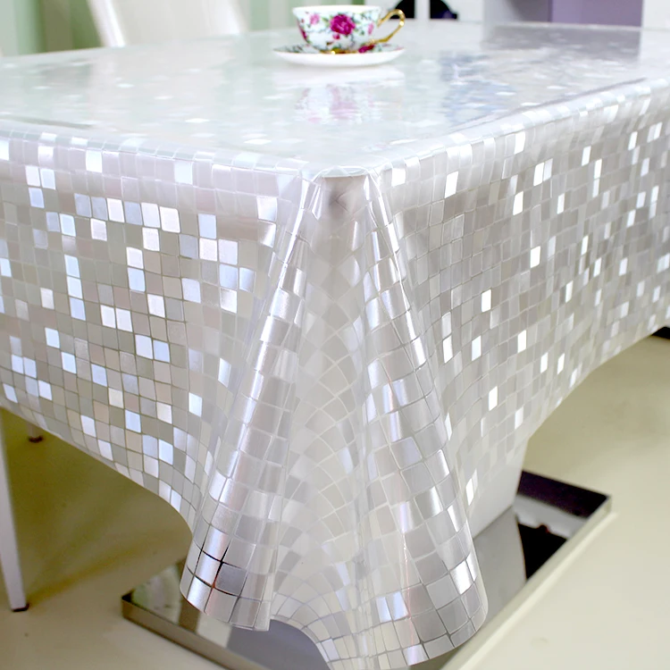Factory Wholesale Table Cover Clear Soft Pvc Thick Clear Plastic Table Cloth