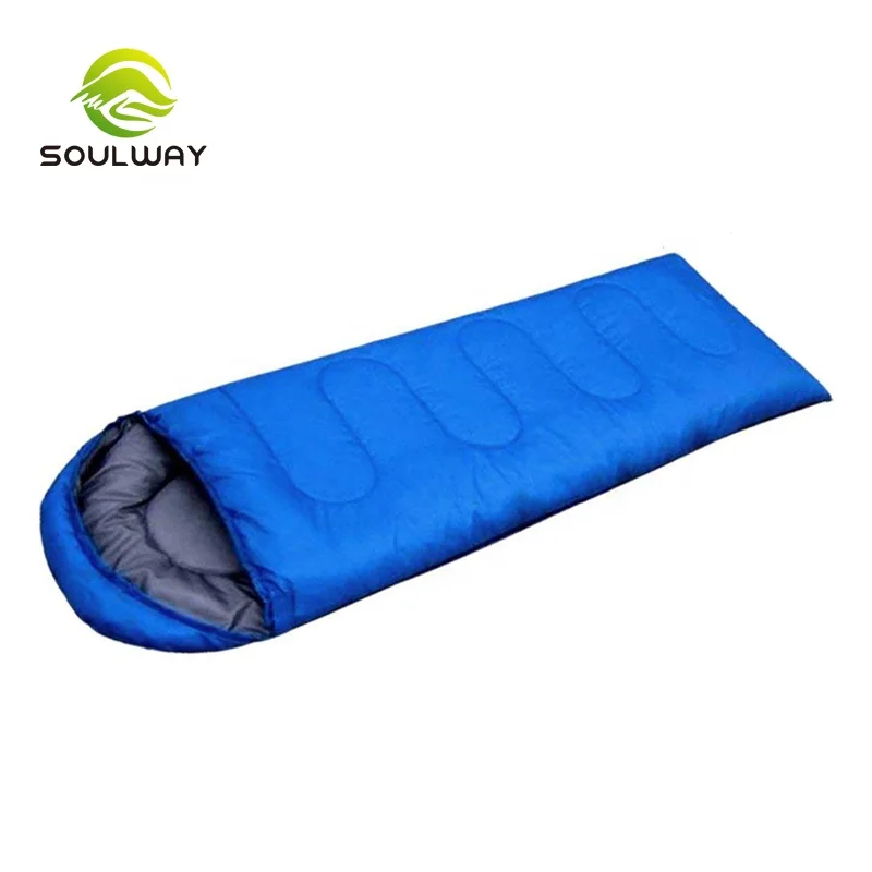 

Wholesale Cheap Outdoor 170T Polyester Adult Hollow Fiber Cotton Waterproof Travel Hiking Camping Envelope Sleeping Bag, Blue, red green