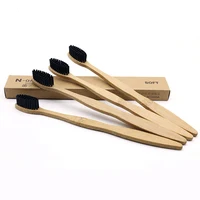 

Wholesale Biodegradable Natural Charcoal Bamboo Toothbrush Pack of 4 or 1