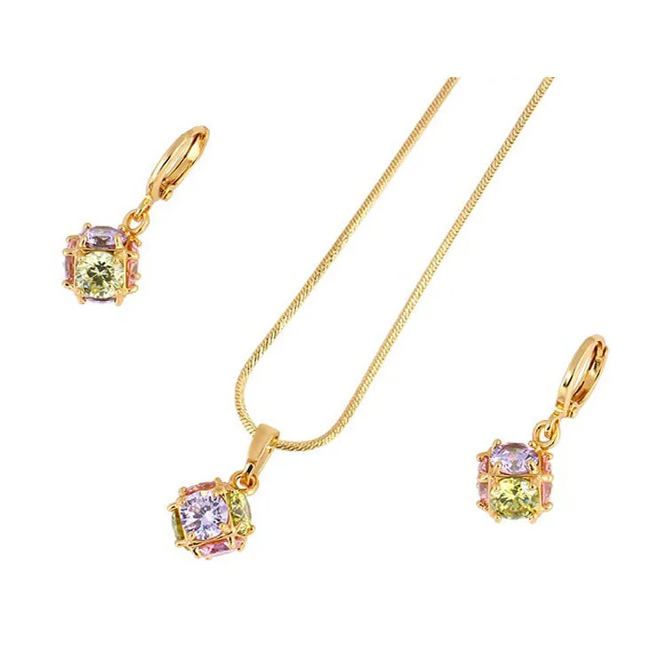 

60862-Xuping Simple Design Jewelry Set 18k Gold Jewelry