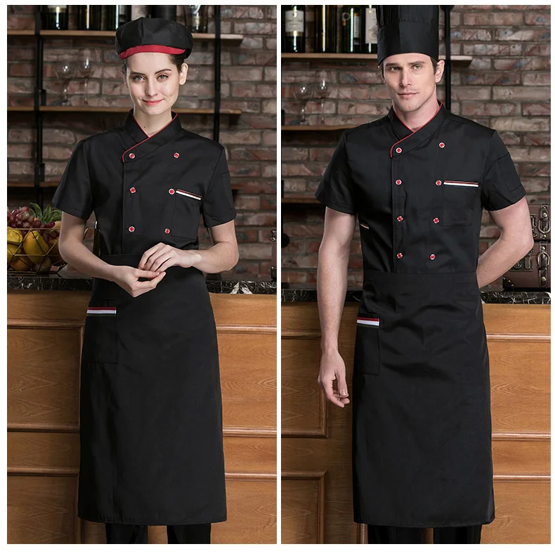 100% Katun Koki Seragam Warna Akrilik Bak Apron Bar Pelayan Bali 5