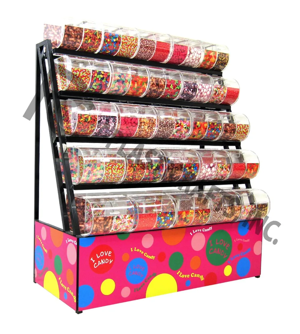 Large Candy Nut Display Rack With Acrylic Bins Buy Bulk Candy Display