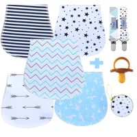 

A set of 5 pack of baby burp cloths 3 layers extra soft waterproof absorbent burp cloths