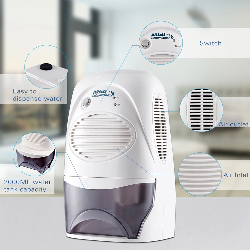 Electric Low Voltage Dehumidifier Mini Portable Car Air Dehumidifier