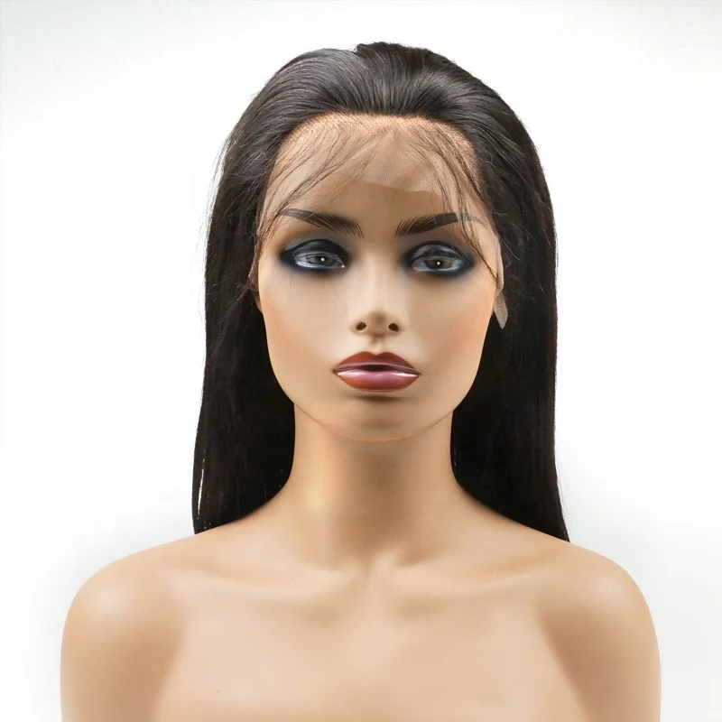 

Bingospread 130% Density Cheap Raw Indian Straight Human Hair Short Full Lace Wig With Baby Hair