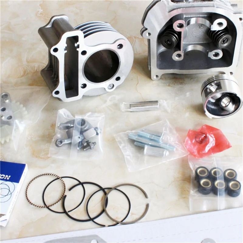 Gy6 100cc Cylinder Kit 50mm Bore With Valve 64mm Fits For Scooter