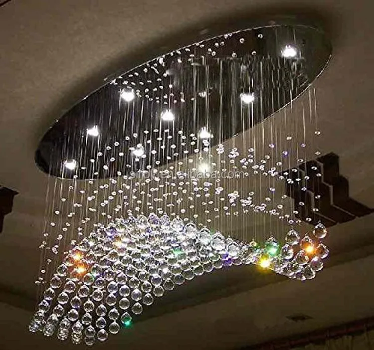Moderno Onda Ovale Goccia di Pioggia LED K9 Lampadario di Cristallo ... Moderno Onda Ovale Goccia di Pioggia LED K9 Lampadario di Cristallo ...