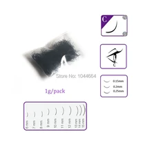1 pacote C onda sintético cílios postiços individuais 0.15 / 0.20 / 0.25 mm 6 – 15 mm ( comprimento ) Faux Cils cílios extensão 1 g/pacote